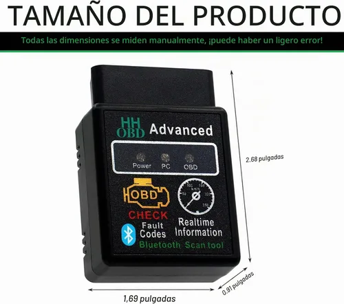 Vista 2 de Herramienta de Diagnóstico Bluetooth OBD2 para Automóvil, Dispositivo Inalámbrico para Reiniciar y Borrar Códigos de Falla, Escáner que Elimina