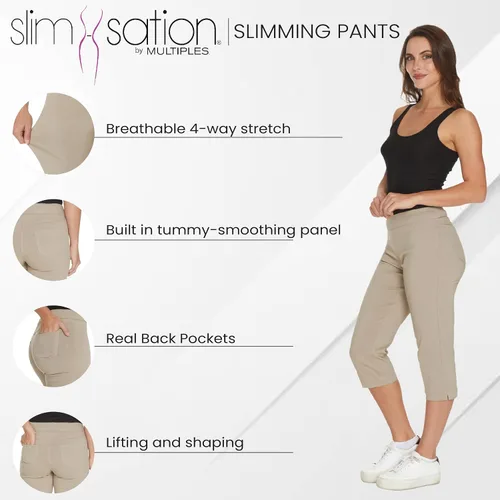 Vista 5 de SLIM-SATION Capri de banda ancha para mujer con control de barriga