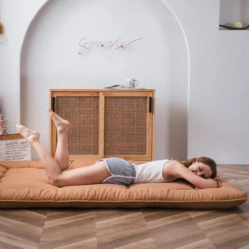 Vista 20 de MAXYOYO Colchón Japonés de Suelo Futón Colchón, Tapete de Tatami Engrosado de 4", Almohadilla para Dormir Plegable Enrollable para Niños y Niñas