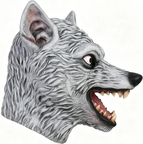Vista 3 de HOTTERCOS Máscara aterradora de lobo de hombre lobo para disfraz de fiesta