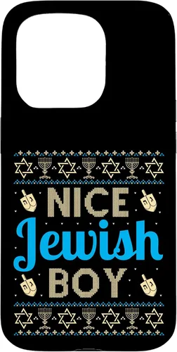 Vista 14 de Nice Jewish Boy Ugly Hanukkah Sweater Funny Jewish Chanukkah Case for iPhone 16