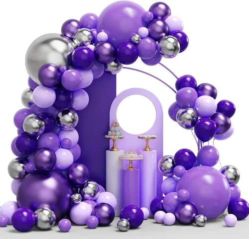 Vista 16 de Kit de arco de guirnalda de globos de color dorado y negro, 134 globos metálicos dorados y negros con diferentes tamaños para graduación