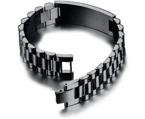 Vista 3 de Pulsera de acero inoxidable con frase de amor grabada para parejas y enamorados esposa esposo novio novia regalo para día de San Valentín