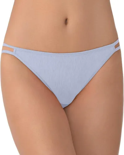 Vista 79 de Vanity Fair Bragas de bikini con tira para mujer, Illumination, con elástico sedoso y ribete de satén Paquete de 3 Negro (Midnight Black)