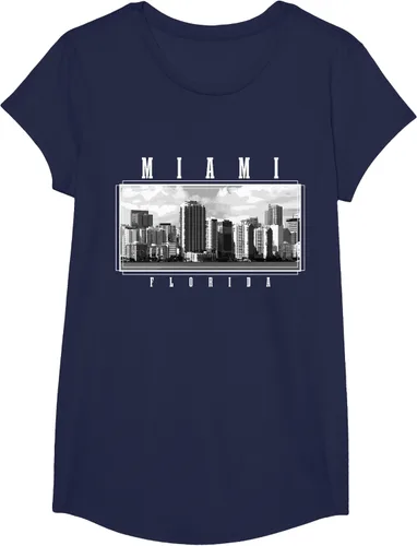Vista 15 de Miami Skyline Florida Pride Vintage Miami Camiseta, Negro