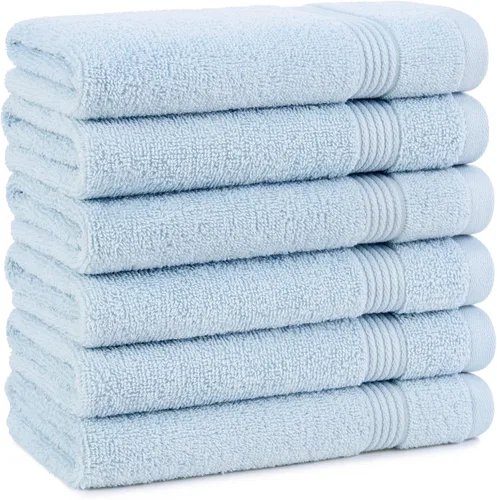 Vista 36 de Juego de toallas de baño Arkwright de 4 piezas - 100% algodón súper suave, 600 GSM de secado rápido y absorbente, artículos de lujo para baño