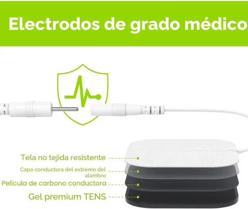 Vista 5 de AUVON TENS - Almohadillas de electrodo de 2 x 2 pulgadas, paquete de 48 unidades, almohadillas reutilizables sin látex con autoadhesión mejorada