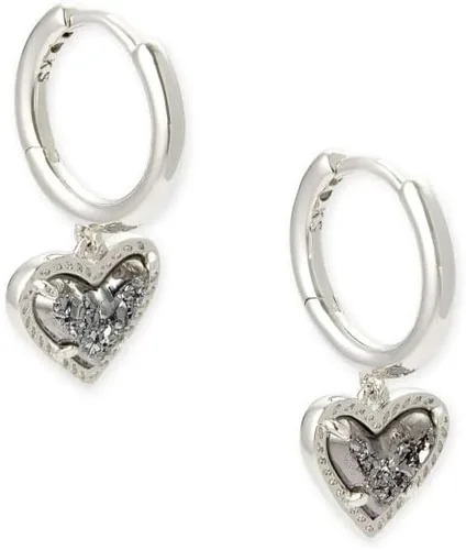 Vista 4 de Kendra Scott Ari Aretes de botón en forma de corazón para mujer, joyería de moda ORO - BRILLANTE AQUA DRUSY