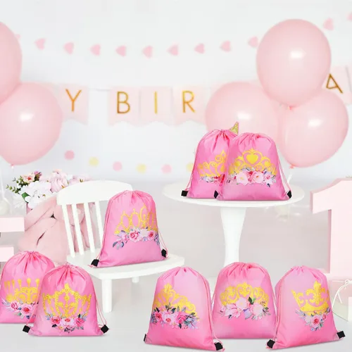 Vista 26 de Sweetude 24 bolsas de regalo de fiesta Let's Glow con cordón, decoración para niñas, niños, cumpleaños, bodas, fiestas