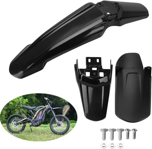 Vista 6 de Surron - Juego de amortiguadores delantero-trasero y guardabarros trasero para motocicleta eléctrica de dirt bike todoterreno, amortiguador absorber