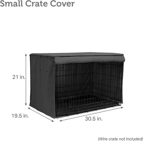 Vista 6 de Friends Forever Cubierta para Jaula de Perro de Metal de 30 Pulgadas con Cortina Protectora que Bloquea la Luz, Cubierta de Jaula para Perros
