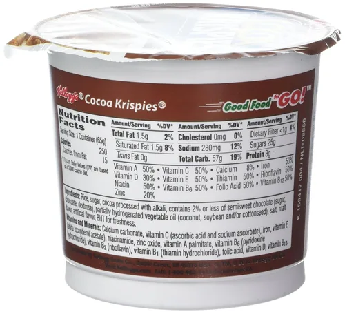 Vista 2 de Kellogg's Cocoa Krispies - Cereal de arroz endulzado con chocolate, seis tazas de 2.3 onzas Rice Krispies