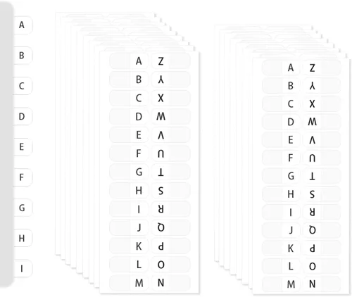 Vista 8 de 416 unidades de índices alfabéticos de colores (16 hojas), pestañas de índice A-Z, autoadhesivas de índice del alfabeto A-Z, pestañas del alfabeto
