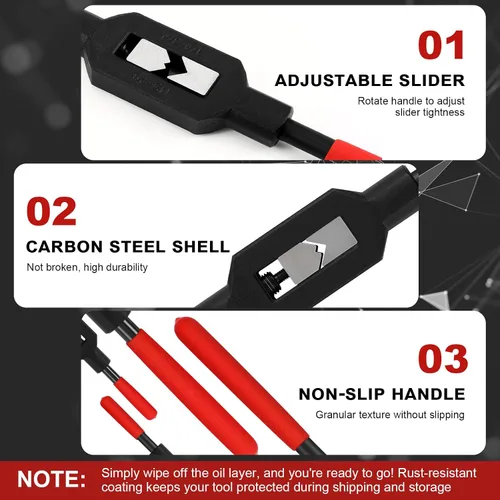 Vista 3 de WILLBOND Llave de grifo ajustable M5-M20, herramienta de mango de trinquete para escariador para reparación de roscas automotrices, previamente