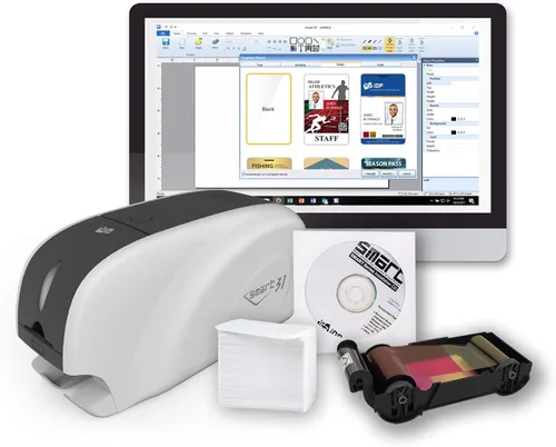 Vista 11 de IDP SMART-31 Series ID Card Duplex Kit de impresora con software, manual y guías - Incluye cinta de color YMCKO de 250 impresiones y 100 tarjetas