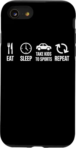 Vista 17 de Eat Sleep Take Kids to Sports Repeat Youth Athlete Parent Case for iPhone 17