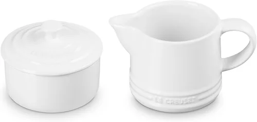 Vista 12 de Le Creuset Stoneware Signature, Artichaut Cream & Sugar Set, Crema: 10.1 fl oz, Azúcar: 8oz
