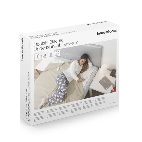 Vista 9 de Calientacamas Eléctrico Doble Blewarm InnovaGoods 60+60 W 140 x 160 cm Blanco