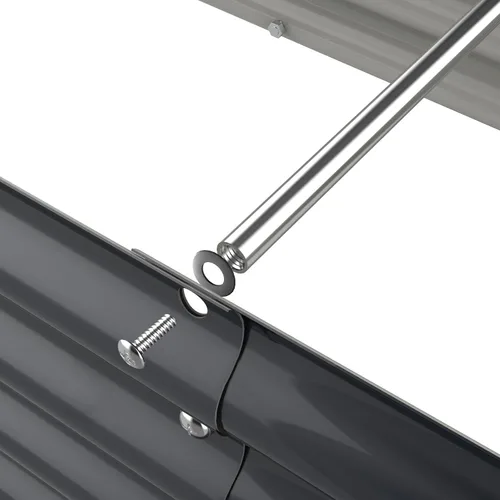 Vista 5 de Olle Paquete de 4 varillas de soporte de aluminio anticorrosión para cama de jardín elevada de 24 pulgadas de ancho, 24 pulgadas de largo