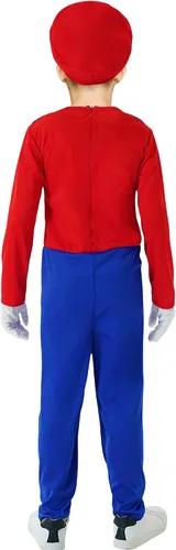 Vista 6 de Mario Costume for Kids-Halloween Plumber Costume for Boys with Accessory