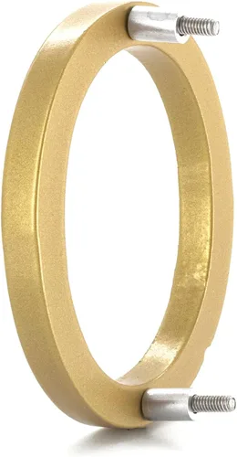 Vista 3 de Montague Metal Products MHN-08-F-GD1-0 Números de casa de dirección flotantes modernos de aluminio cepillado sólido, 8 pulgadas, oro recubierto