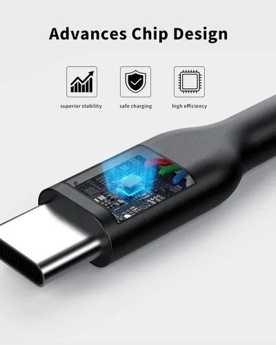 Vista 6 de Cable USB C a USB C (paquete de 2, 6 pies, 60 W/3 A) para iPhone 15, carga rápida para iPhone 15 Pro Max Plus, iPad Mini 6/Pro 2021, iPad Air 4