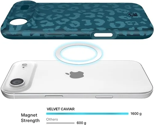 Vista 433 de VELVET CAVIAR Funda para iPhone 15, compatible con MagSafe, probada contra caídas de 10 pies, fundas protectoras de diseño, leopardo color rosa