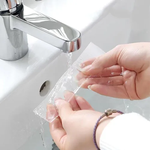 Vista 5 de GUMMMY 3M Nano Tape Cinta adhesiva de doble cara transparente, reutilizable, impermeable, cintas adhesivas limpiables para cocina, mejoras para el 1