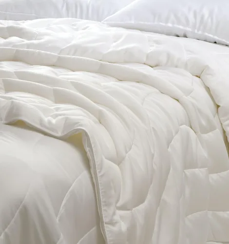 Vista 3 de Buffy Breeze Comforter - Edredón suave 100% lyocell de eucalipto, refrescante, blanco, relleno de edredón de verano ligero con pestañas