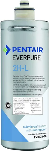Vista 2 de Everpure 2H-L Aquverse A100 Cartucho de filtro de repuesto Pentair S-54 para enfriador de agua Certificado NSF Paquete de 12