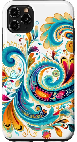 Vista 13 de Turquoise Paisley Boho Chic Case for iPhone 17