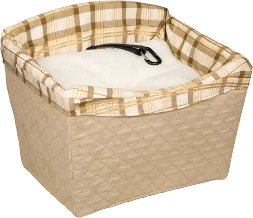 Vista 3 de PetSafe Solvit Asiento de seguridad para perros, grande, Deluxe, Marrón topo Rigid Frame, No Tools, Quilted Liner and Pillow, Machine Washable