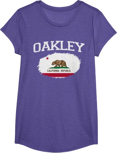 Vista 62 de OAKLEY CA CALIFORNIA Flag Vintage USA Sports Hombre Mujer Camiseta, Negro