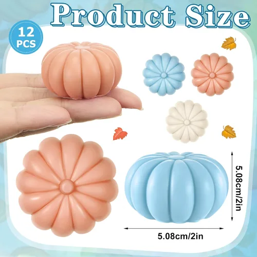 Vista 2 de Maxcheck 12 juegos de calabazas de otoño para baby shower, regalos de fiesta de jabón, incluye etiquetas temáticas de jabón de calabaza, bolsa