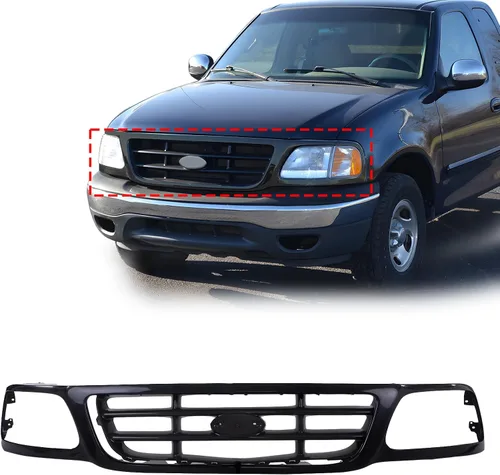 Vista 17 de CarPartsDepot Nuevos Piezas de Reemplazo Parte Delantera Derecha del Lado del Pasajero Argent Grille Grill Compatible con 1976-1977 FORD F-350 F-250