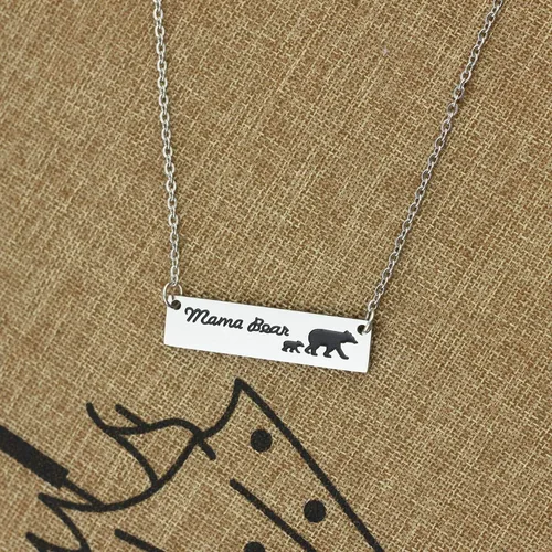 Vista 4 de Momma Bear Necklace with 1 Cub Mama Bear Necklace 1 Cub