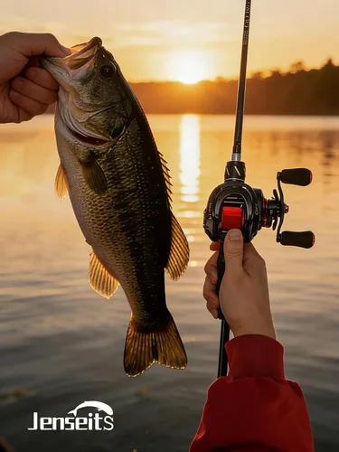 Vista 9 de Jenseits Carretes Baitcaster, carrete de pesca de alta velocidad 7.3:1, 7+ 7.3:1-derecho