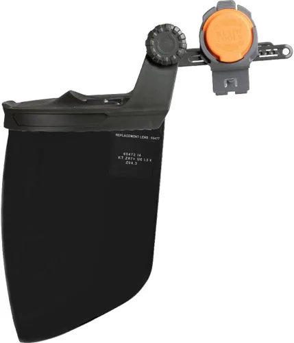Vista 10 de Klein Tools Face Shield for Safety Helmet and Cap-Style Hard Hats, Impact Rated, Anti-Fog, Low-Profile Design for Grinding