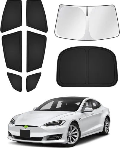 Vista 119 de Canvcle Parasol para parabrisas para Tesla modelo Y/3 2017-2025 2026 (compatible con modelos 2025 Y Juniper/2024 Modelo 3 Highland), parasol grueso