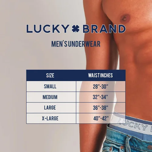 Vista 7 de Lucky Brand Mens Boxer Briefs - 3 Pack Cotton Underwear For Men, 5" Inseam Aleación/Super Sonic/Azul Azure