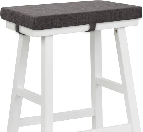 Vista 12 de Tromlycs Cojín rectangular para taburete de bar, funda de cojín rectangular con lazos para correa, 18 x 9.5 pulgadas, 1 unidad, color negro