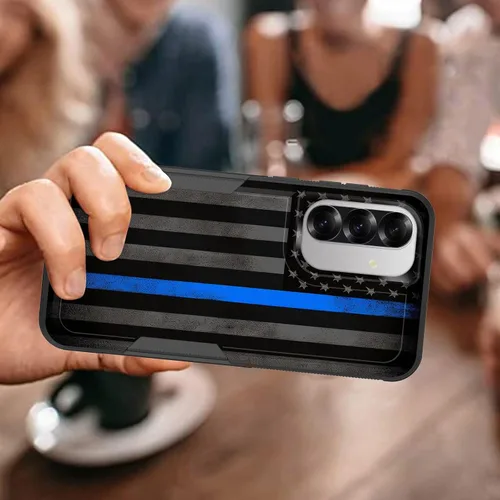 Vista 145 de Funda para Galaxy A14 5G, resistente de doble capa híbrida de policarbonato duro, goma suave, a prueba de golpes, funda protectora resistente