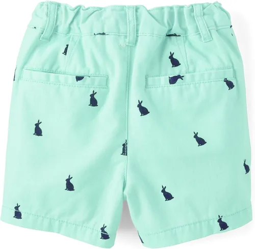 Vista 2 de The Children's Place baby-boys The Children's Place - Pantalones cortos chinos estampados para bebés y niños pequeños