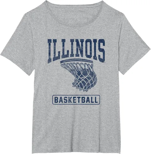 Vista 17 de University of Illinois Fighting Illini - Camiseta de baloncesto, Gris