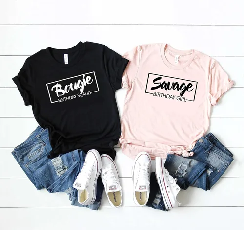 Vista 2 de Savage Birthday Squad Shirt, Birthday Squad shirt, Birthday Crew Shirts, Birthday Girl, Birthday Party Shirts, Birthday Group Shirts d27