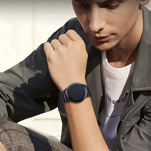 Vista 5 de Paquete de 2 bandas elásticas de nylon para relojes compatibles con Garmin Vivoactive 5/6/Forerunner 55/165, correas deportivas ajustables
