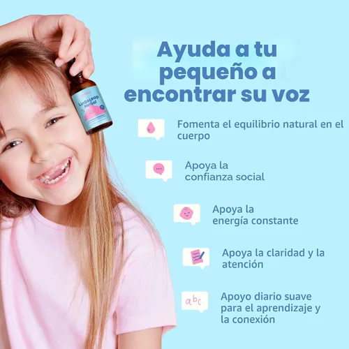 Vista 2 de JoySpring Melena de León para Niños Suplemento para Retraso del Habla en Niños y Pequeñitos Hongo Melena de León, Gotu Kola y Ashwagandha