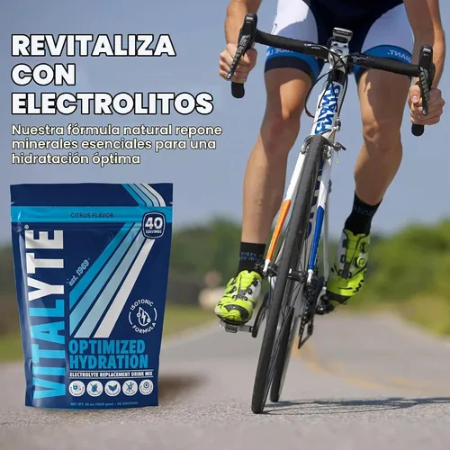 Vista 8 de Polvo para preparar bebida natural de electrolitos, libre de gluten, contenedor con 80 porciones, marca Vitalyte, cítrico (Cool Citrus)