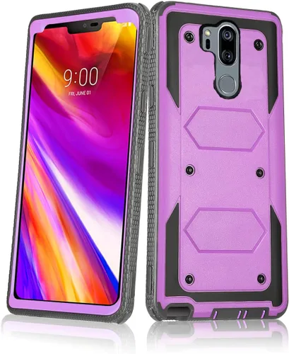 Vista 8 de Asuwish Funda de teléfono para LG G7 ThinQ cubierta híbrida a prueba de golpes de cuerpo completo protector resistente accesorios de celular LGG7