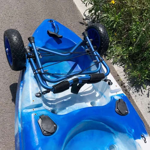 Vista 8 de Newcod Carrito de kayak, carrito de kayak para llevar kayak, canoa, tabla de remo SUP